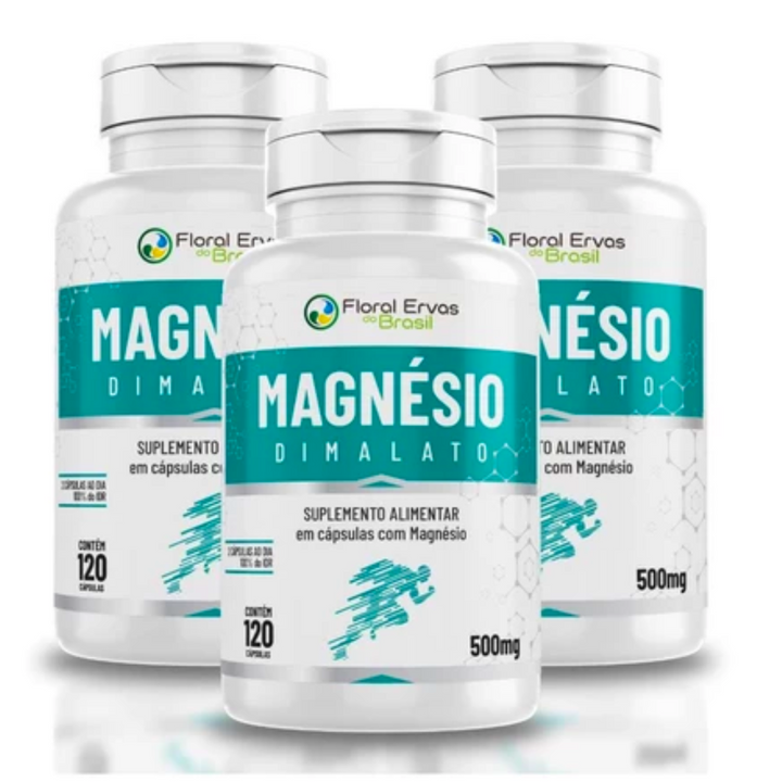 MAGNÉSIO DIMALATO - Puro 100% Original Dose Máxima 120 Cps PROMOÇÃO