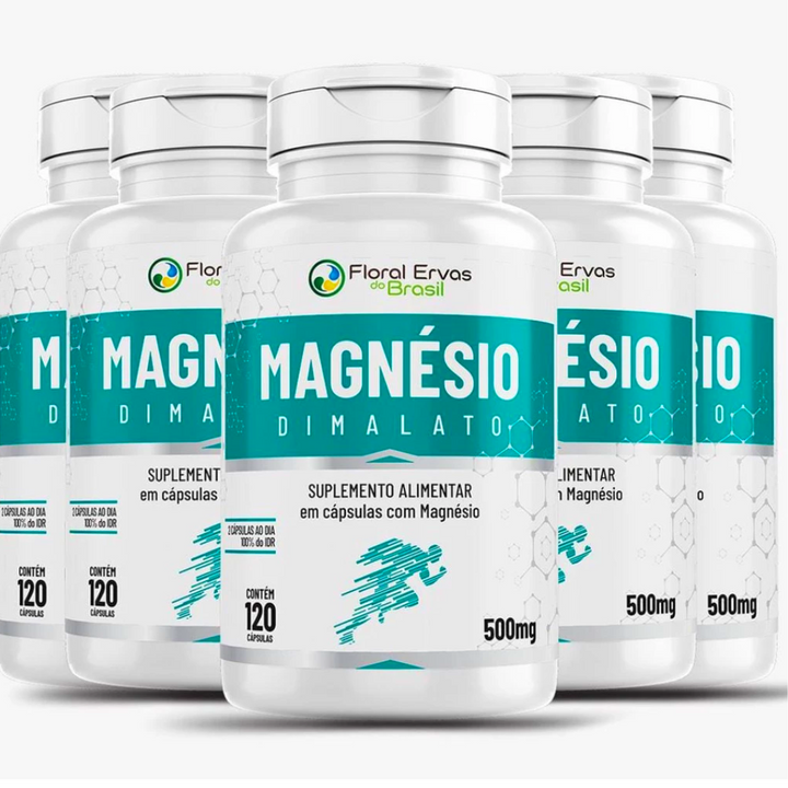 MAGNÉSIO DIMALATO - Puro 100% Original Dose Máxima 120 Cps PROMOÇÃO