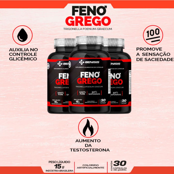 Feno Grego Concentrado 50% Saponina + PROMOÇÃO