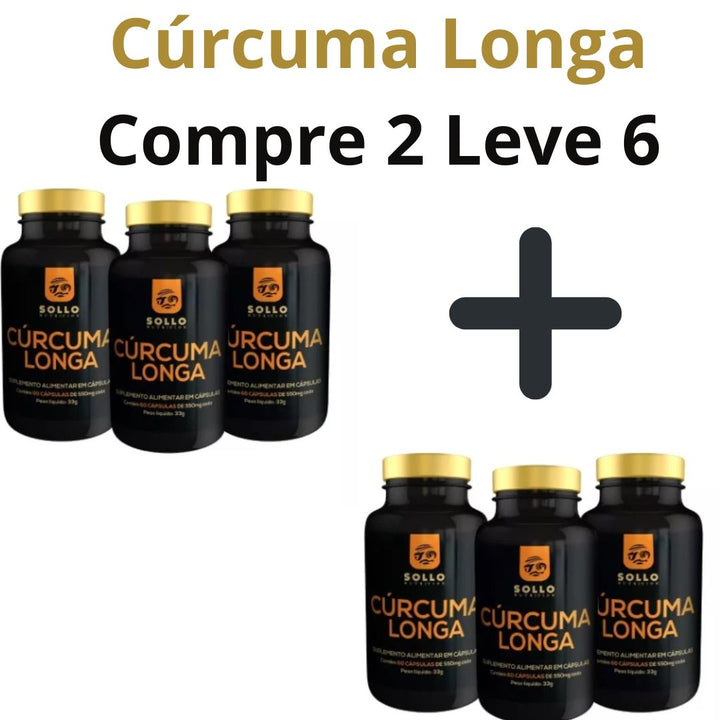 Cúrcuma Longa - Cúrcuma (Açafrão PURO) - 60 Cápsulas + PROMOÇÃO