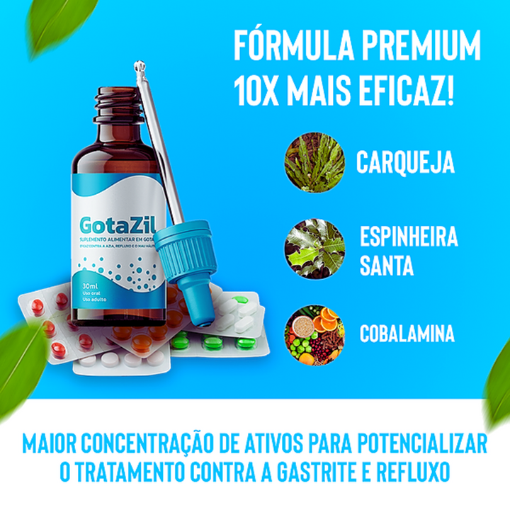 GOTAZIL 30ml ORIGINAL - Suplemento Refluxo - Estômago