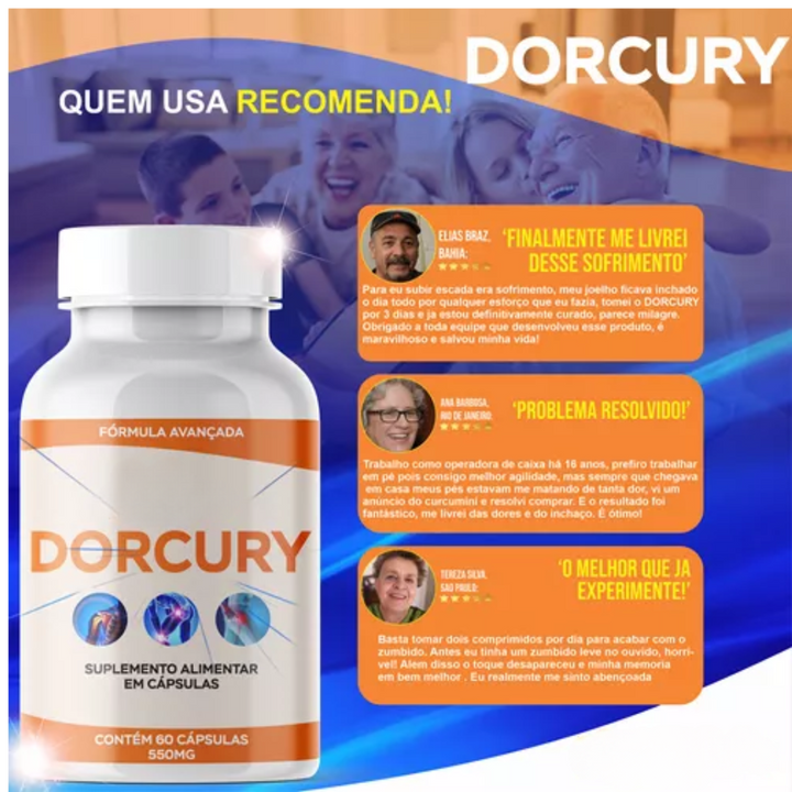 Dorcury 60 Cápsulas - Alívio Das Dores - PROMOÇÃO