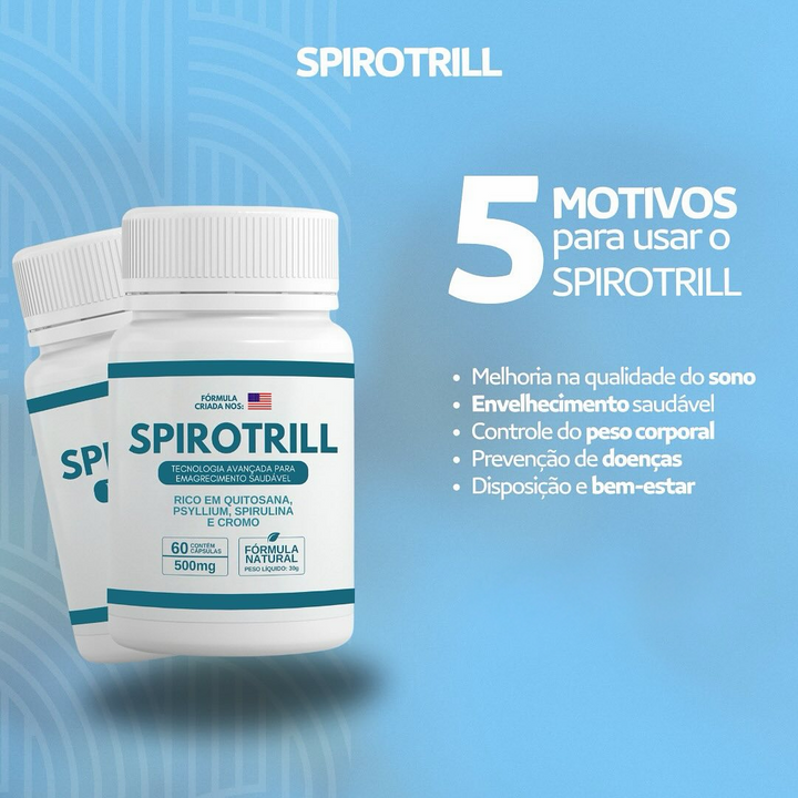 Spirotrill 60 Cápsulas - Aliado No Emagrecimento Natural - PROMOÇÃO