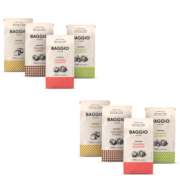 Kit de Cafés Moídos Aromas Baggio Café 1kg