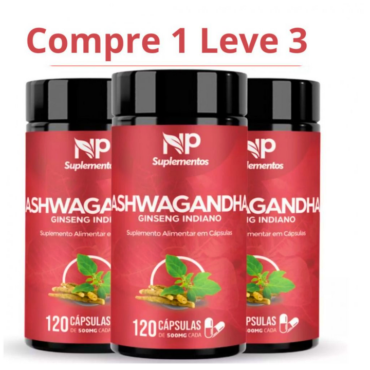 Ashwagandha Ginseng Indiano 100% Puro Desempenho Físico e Mental - PROMOÇÃO