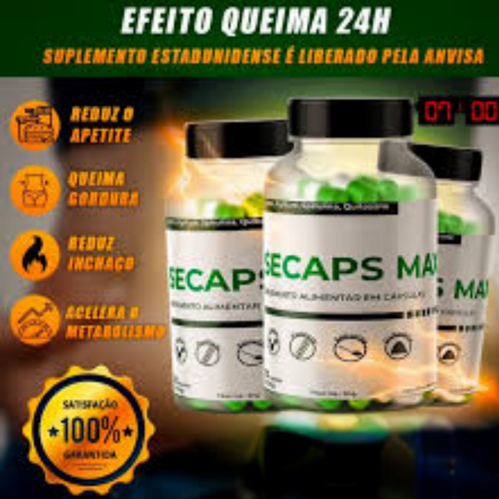 Secaps Max 60 Cápsulas - Emagreça Saudável PROMOÇÃO