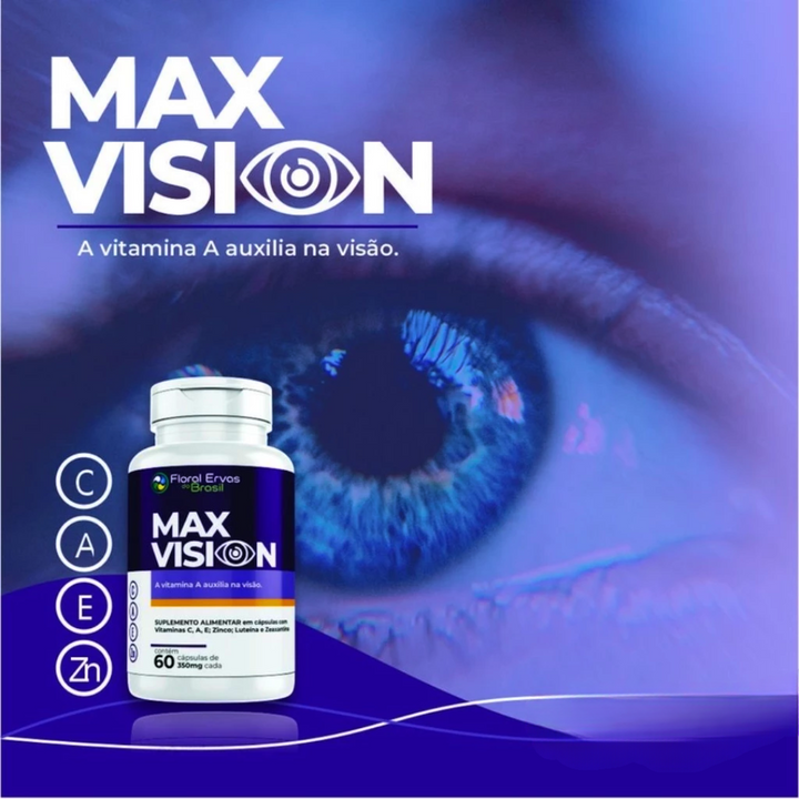 MAX VISION +  Luteína e Zeaxantina  Vitamina A, C, E e Zinco PROMOÇÃO