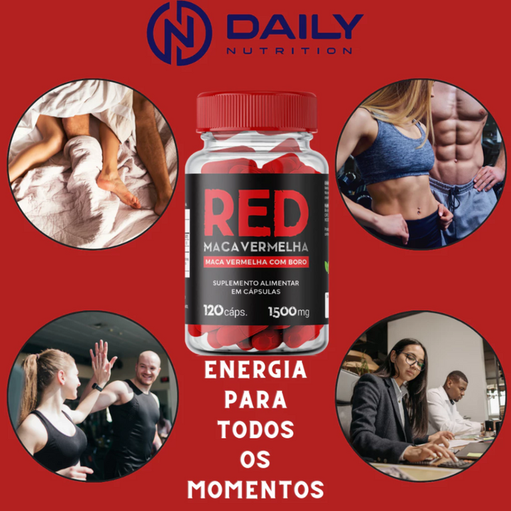 Maca Peruana Red com Maca Vermelha Boro Cafeína