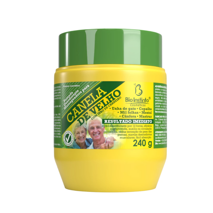 Pomada Massageadora Canela de Velho 240g Bio Instinto