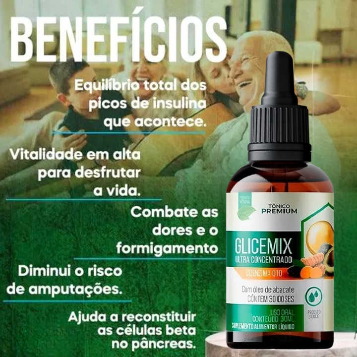 Glicemix  Revolução no Tratamento  Diabetes  30 ml PROMOÇÃO