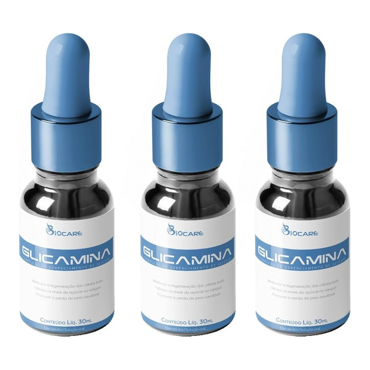 Glicamina 30ml - Kit com 3 Frascos