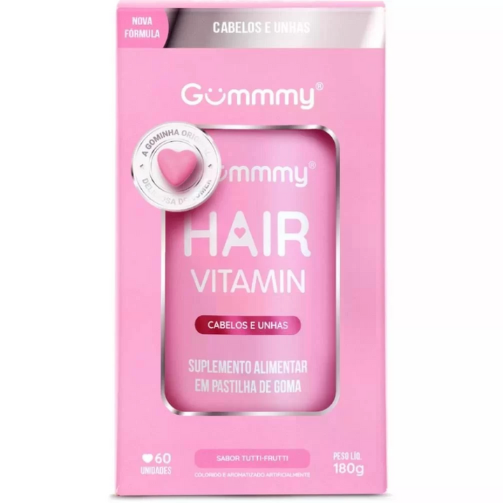 Hair Vitamin Kit Gummy  Tutti-Frutti COMPRE 1 LEVE 2  De 60 Pastilhas