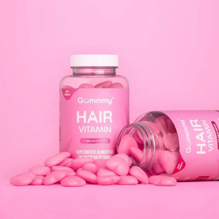 Hair Vitamin Kit Gummy  Tutti-Frutti COMPRE 1 LEVE 2  De 60 Pastilhas