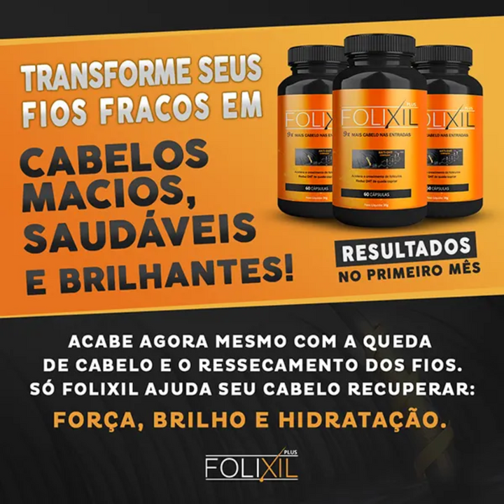 Folixil - Polivitamínico Capilar para o Crescimento e Fortalecimento dos Cabelos - PROMOÇÃO