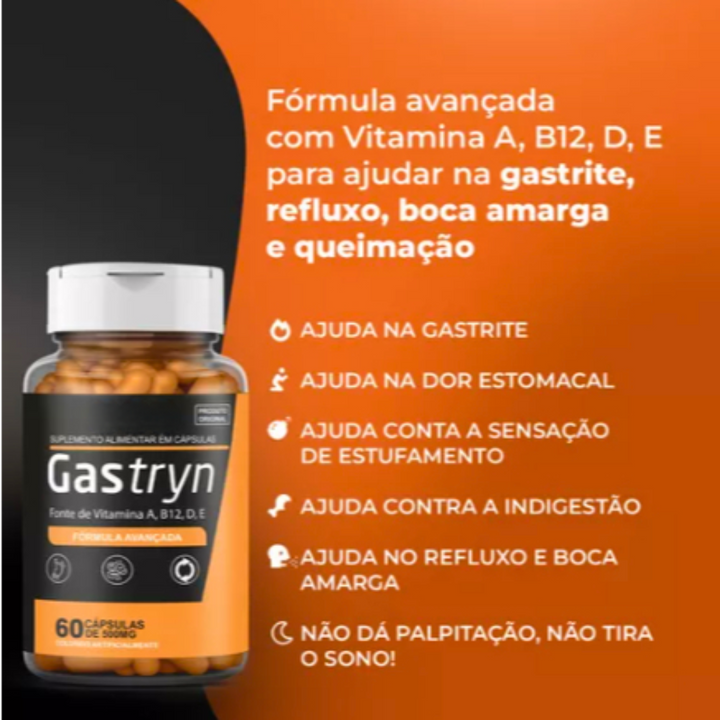 Gastryn 60 Cápsulas -  Problemas Estomacais -PROMOÇÃO