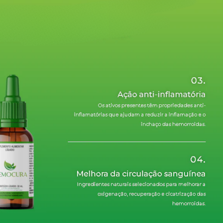 Hemocura 30ml Original - Produto Autêntico - Solução para HEMORROIDAS -COMPRE 1 LEVE 3