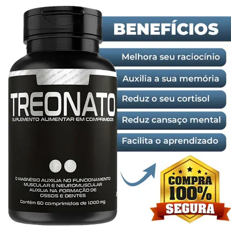 Magnésio Treonato + Memória Concentração 100%PROMOÇÃO